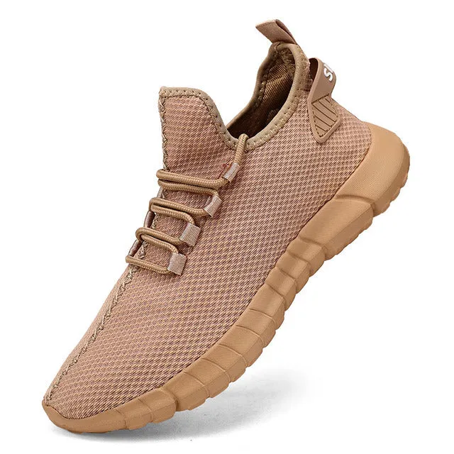 Men's Sneakers – Breathable Mesh Athletic Shoes with Stable Heel for Sports