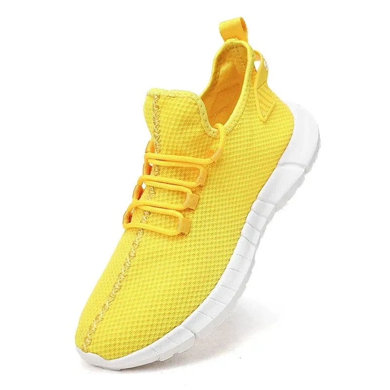 Men's Sneakers – Breathable Mesh Athletic Shoes with Stable Heel for Sports