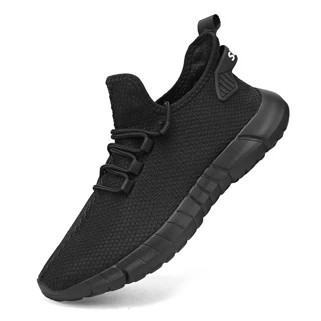 Men's Sneakers – Breathable Mesh Athletic Shoes with Stable Heel for Sports