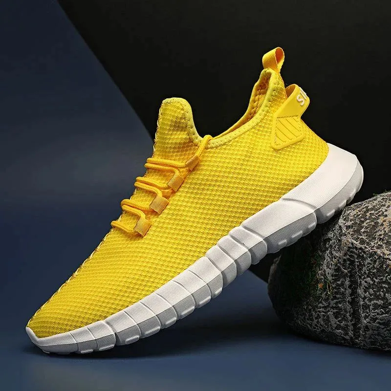 Men's Sneakers – Breathable Mesh Athletic Shoes with Stable Heel for Sports