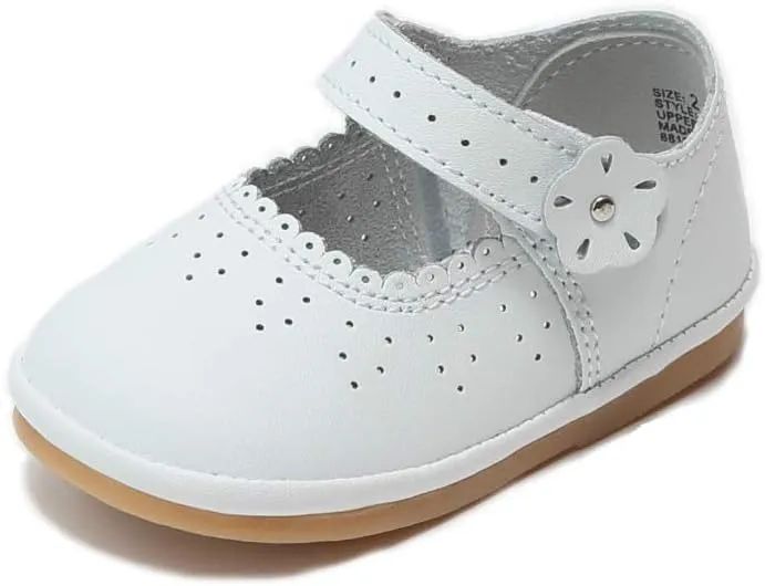 Mia Scalloped Leather Mary Jane (Baby)