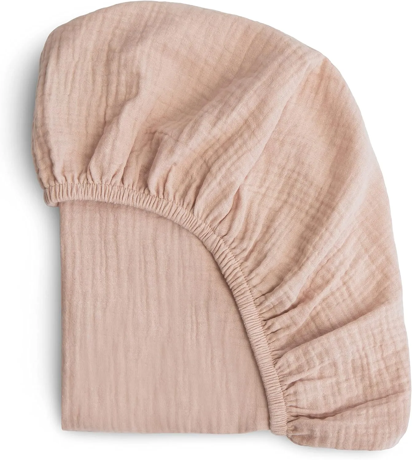 mushie Extra Soft Bassinet Muslin Crib Sheet | 30" x 16" (Blush)