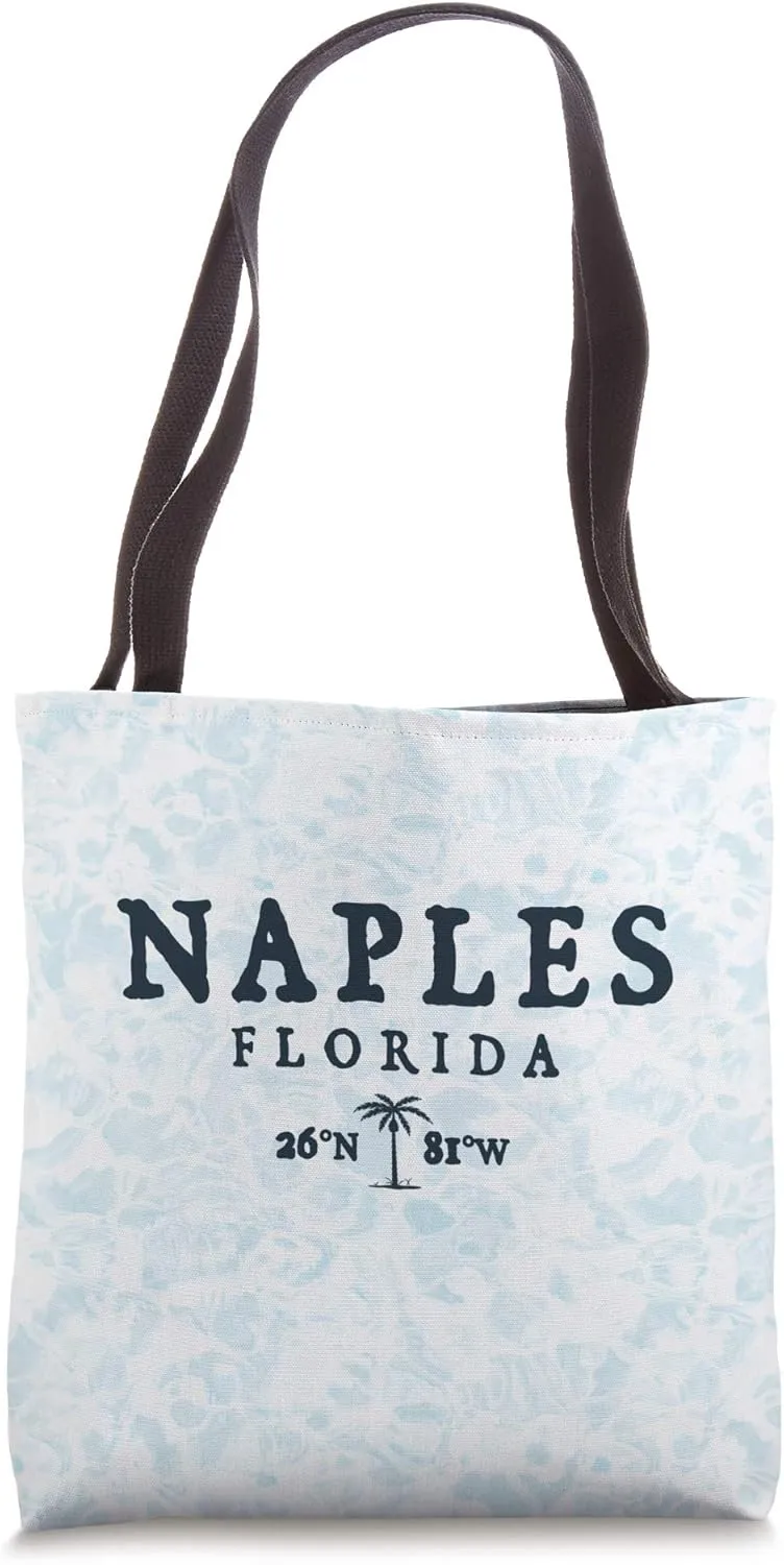 Naples Florida Palm Tree Surf Beach Gift Tee Tote Bag