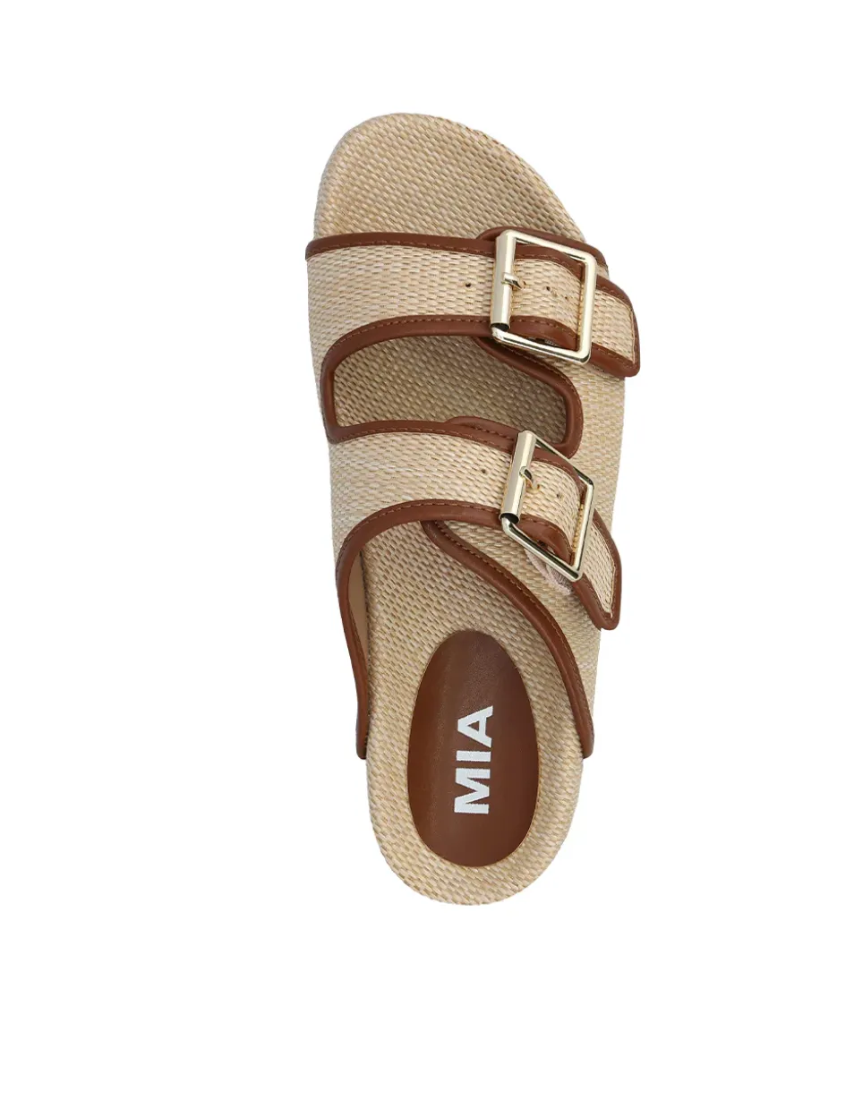 Natural Cognac Gazell Raffia Sandal