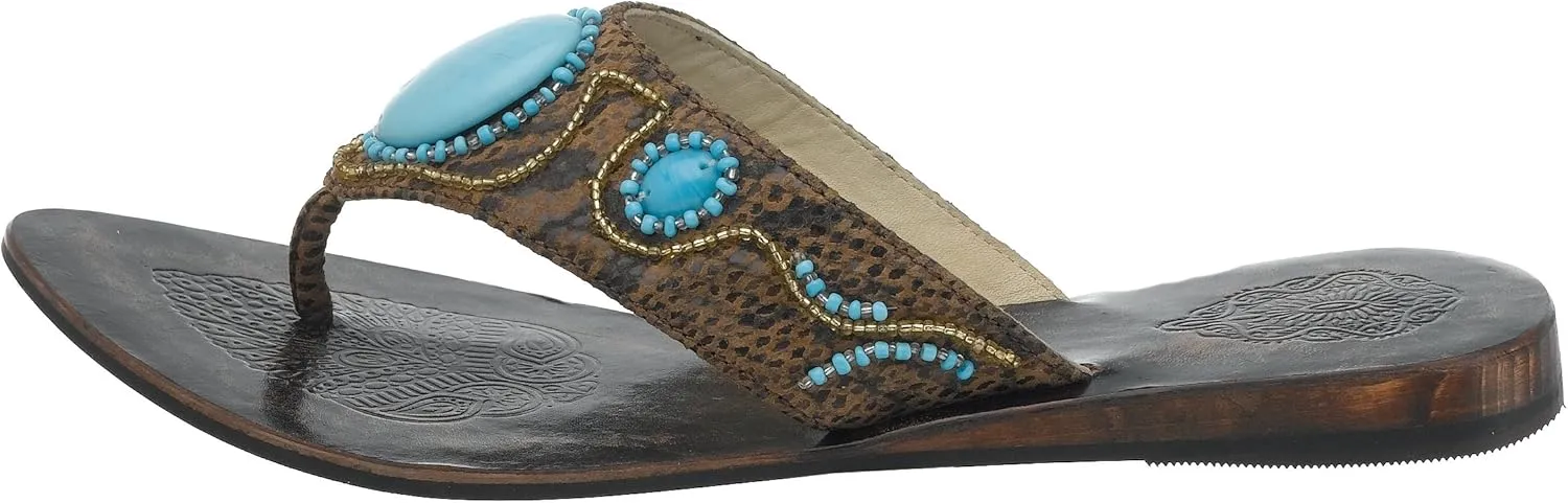 Naughty Monkey Women's Tiger Eye Jeweled Thong