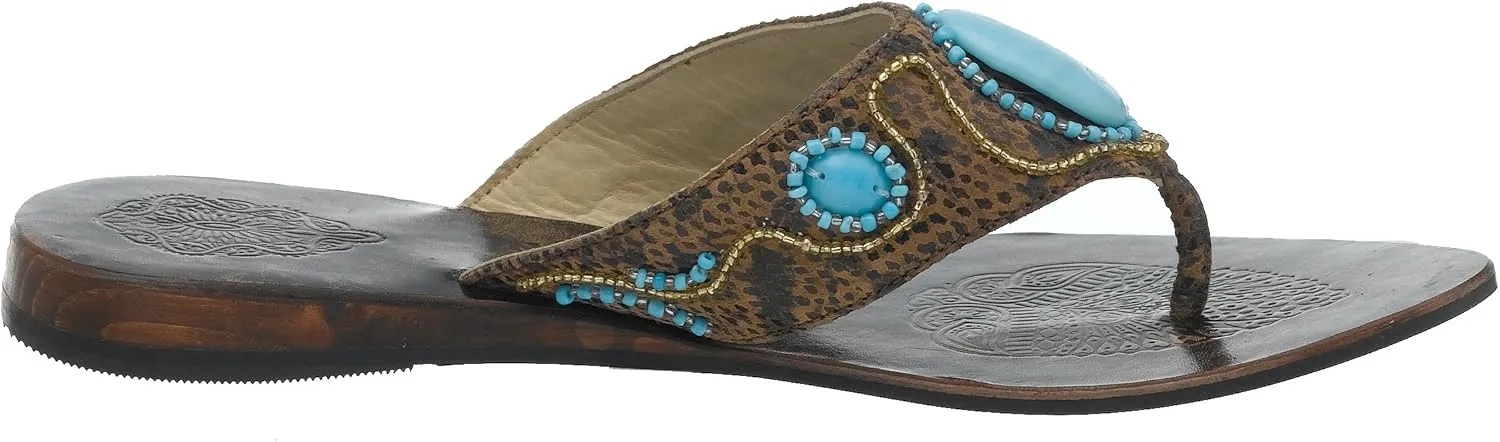 Naughty Monkey Women's Tiger Eye Jeweled Thong
