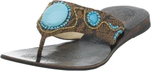 Naughty Monkey Women's Tiger Eye Jeweled Thong