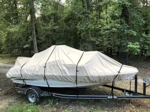 New 16 oz Canvas 22 22.5 23 23.5' Center Console Boat Cover Cypress Rowe Outfitters, Waterproof, UV Proof, Dustproof for Maximum All Around Protection