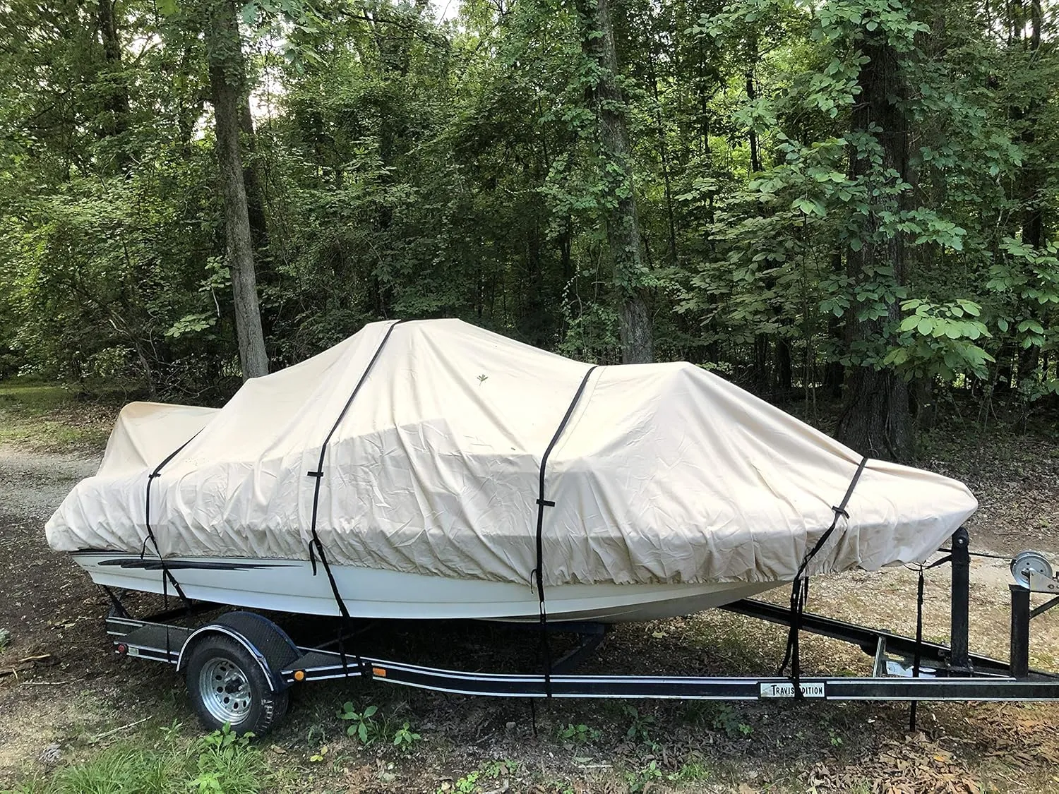 New 16 oz Canvas 22 22.5 23 23.5' Center Console Boat Cover Cypress Rowe Outfitters, Waterproof, UV Proof, Dustproof for Maximum All Around Protection