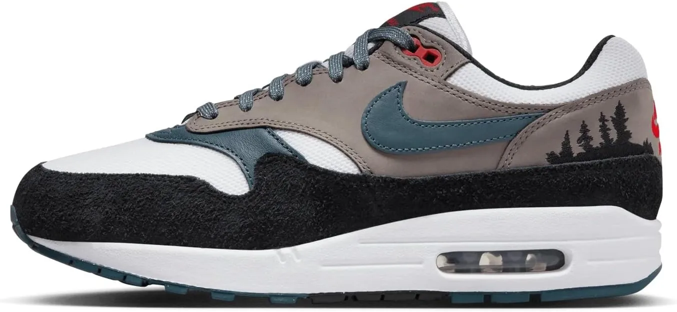 Nike Men's Air Max 1 PRM Escape White/Slate Blue-Black (FJ0698 100) - 5