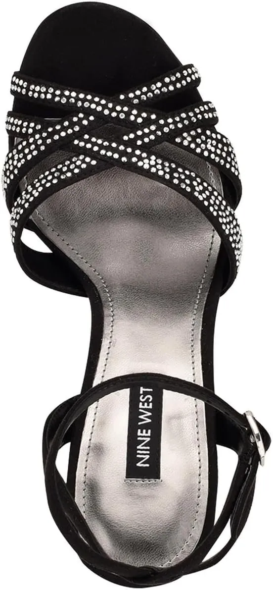Nine West Women's Ankle Strap Open Toe Heeled Sandal