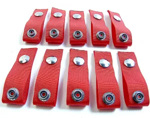 N.W. Tarp & Canvas Extender Snaps for Your Boat Cover, Red (Extend A Snap), Adds 2" Inch, Finger Loop Built in, 10 Piece Set