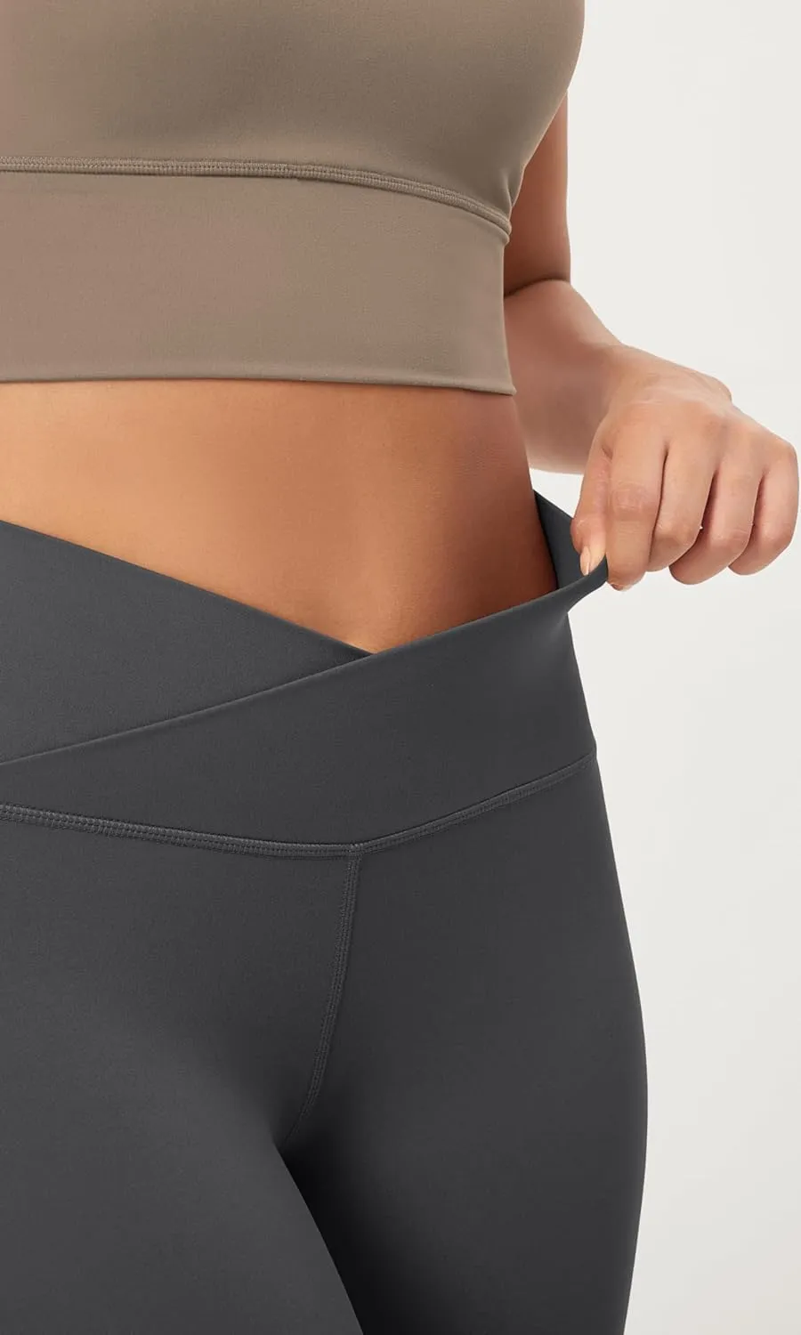 ODODOS Women's Buttery Soft Cross Waist Leggings, ODCLOUD 25" / 28" Crossover Lounge Yoga Pants