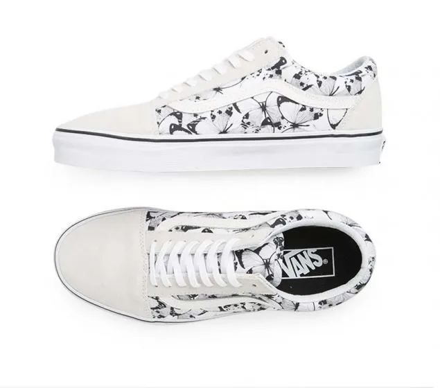 OLD Clean lines VANS (BUTTERFLY) TRUE | WHITE BLACK Superior-grade | SKOOL