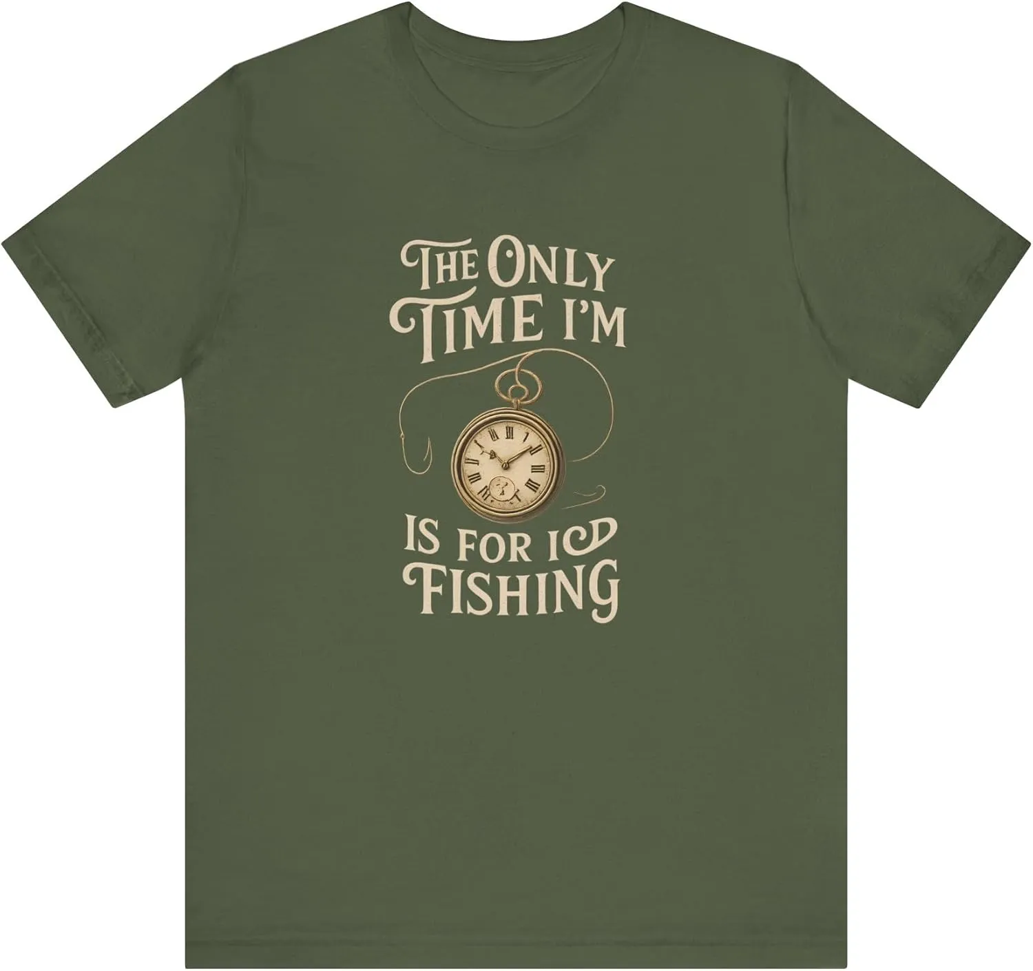 Only Time I'm Early Fishing Vintage Pocket Watch T-Shirt