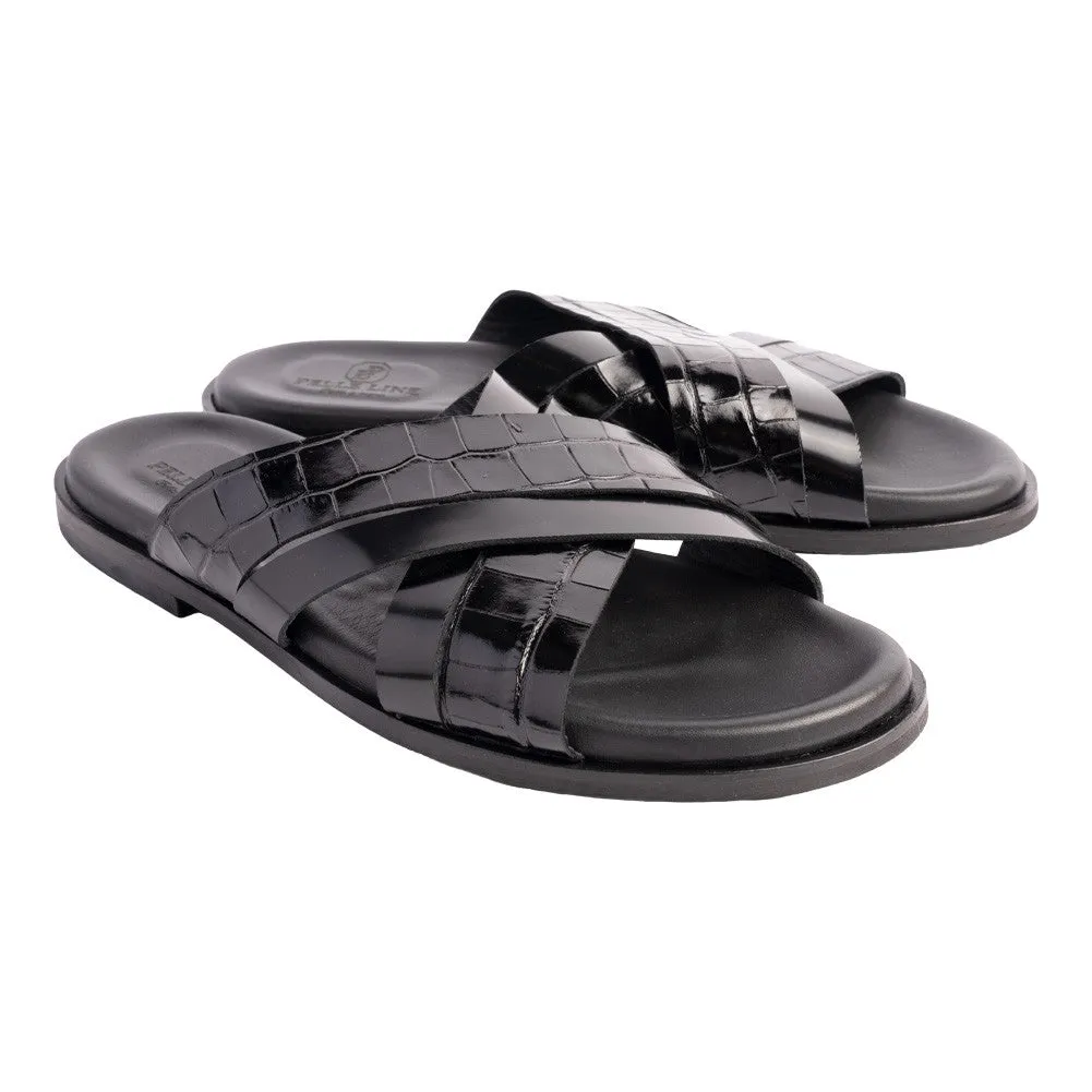 Pelle Line -Aruba Open toe sandal - Black