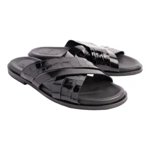 Pelle Line -Aruba Open toe sandal - Black