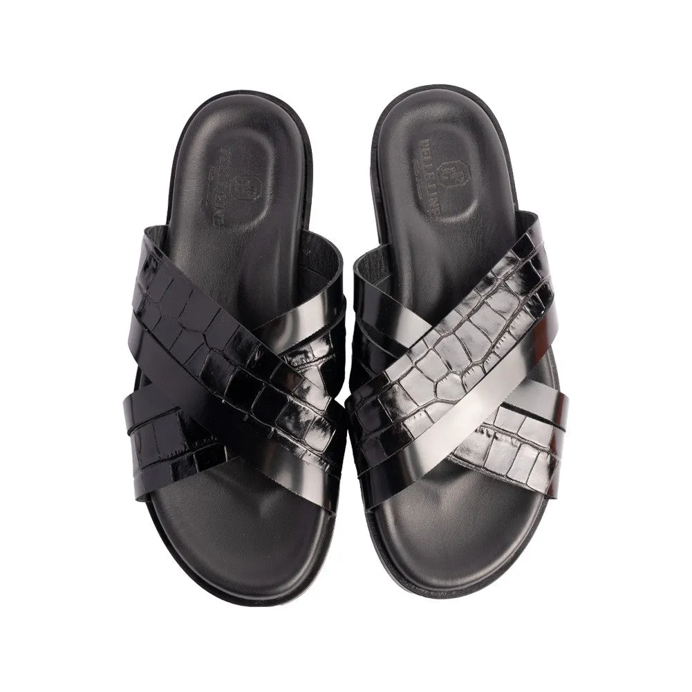 Pelle Line -Aruba Open toe sandal - Black