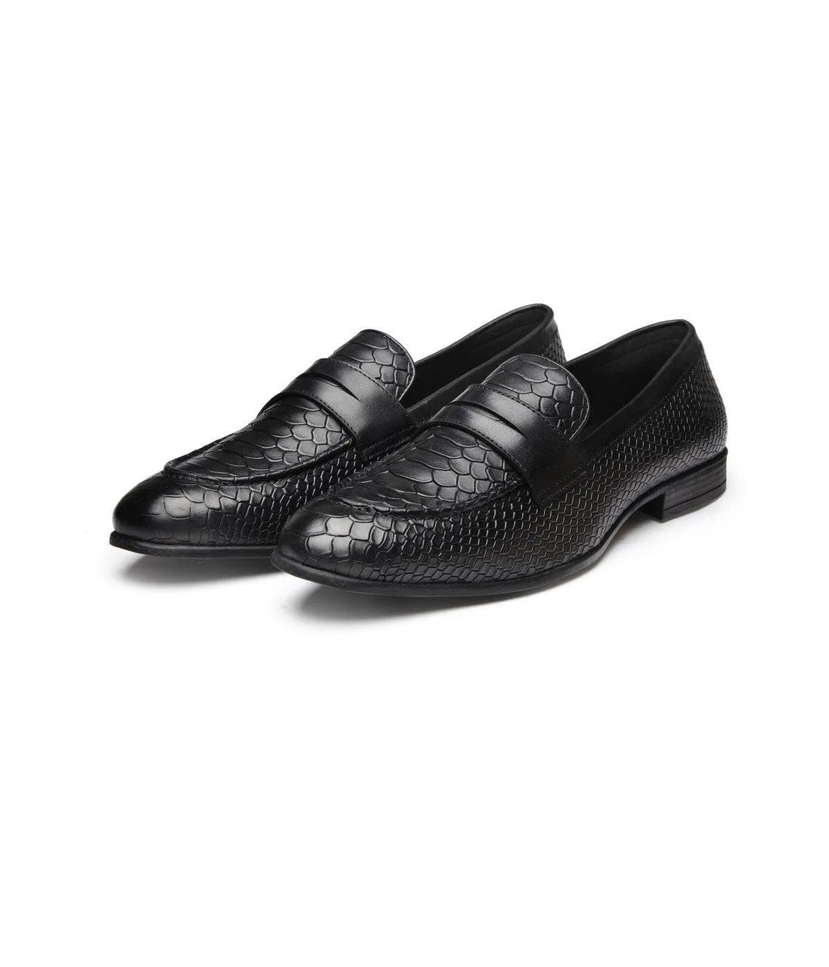 Penny- Black Matty Leather