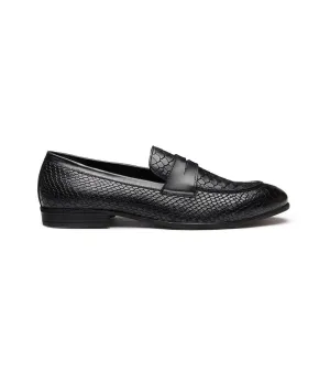 Penny- Black Matty Leather