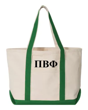 Pi Beta Phi Clover Boat Tote - Large