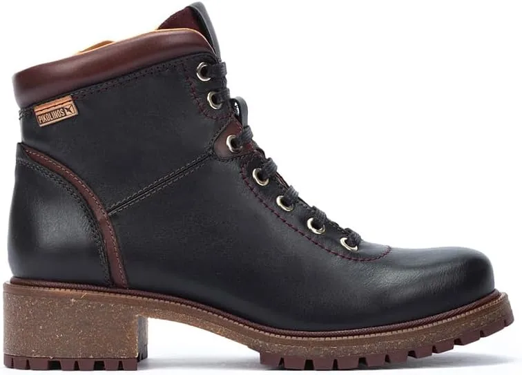 PIKOLINOS Flat Ankle Boots Leather Aspe for Woman