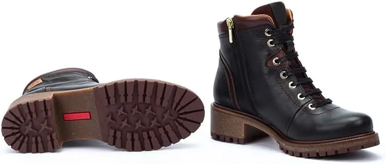PIKOLINOS Flat Ankle Boots Leather Aspe for Woman
