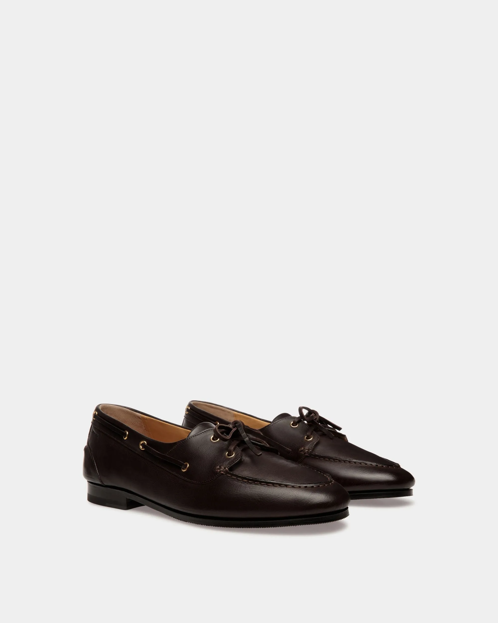 Plume Moccasin in Dark Brown Leather