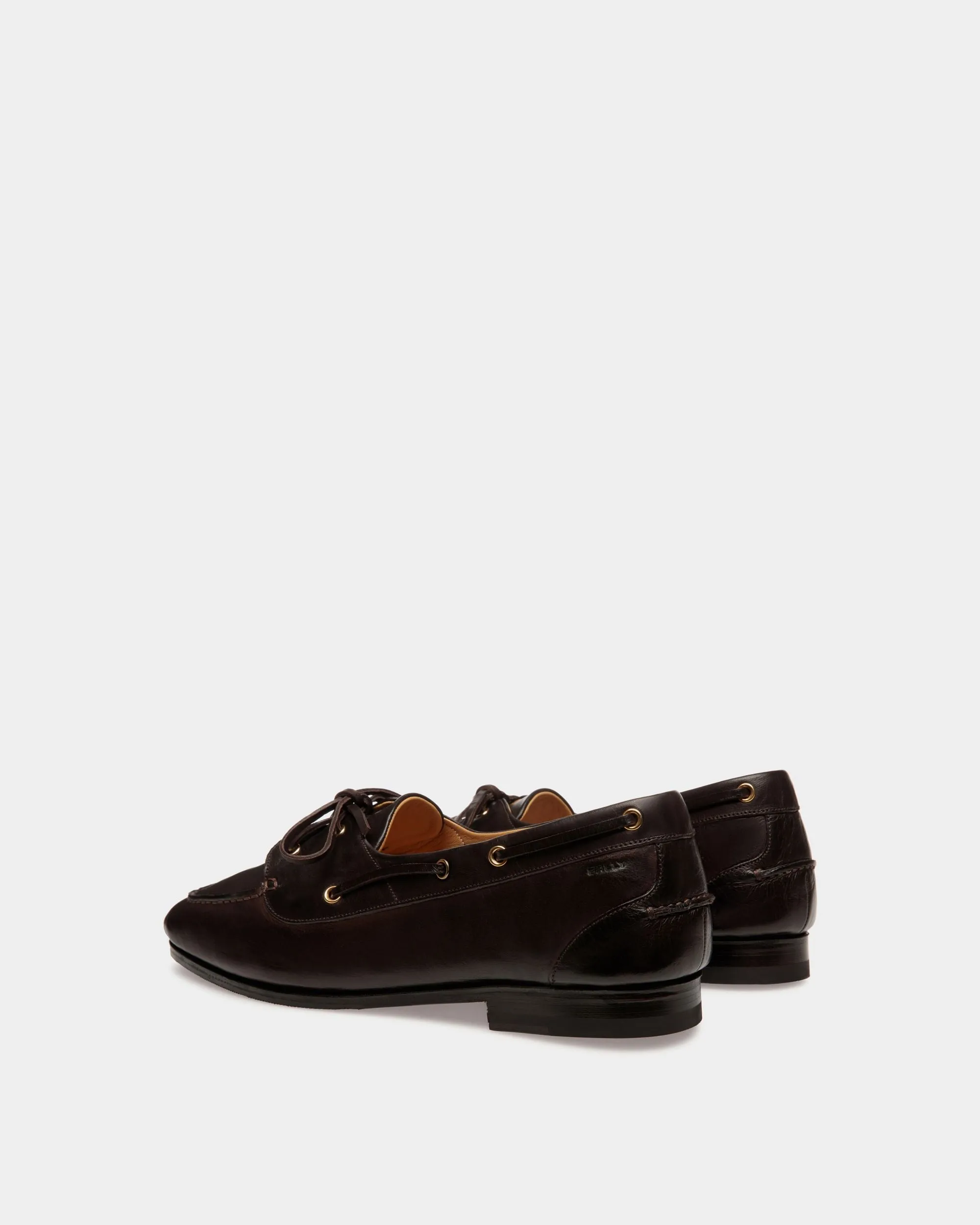 Plume Moccasin in Dark Brown Leather