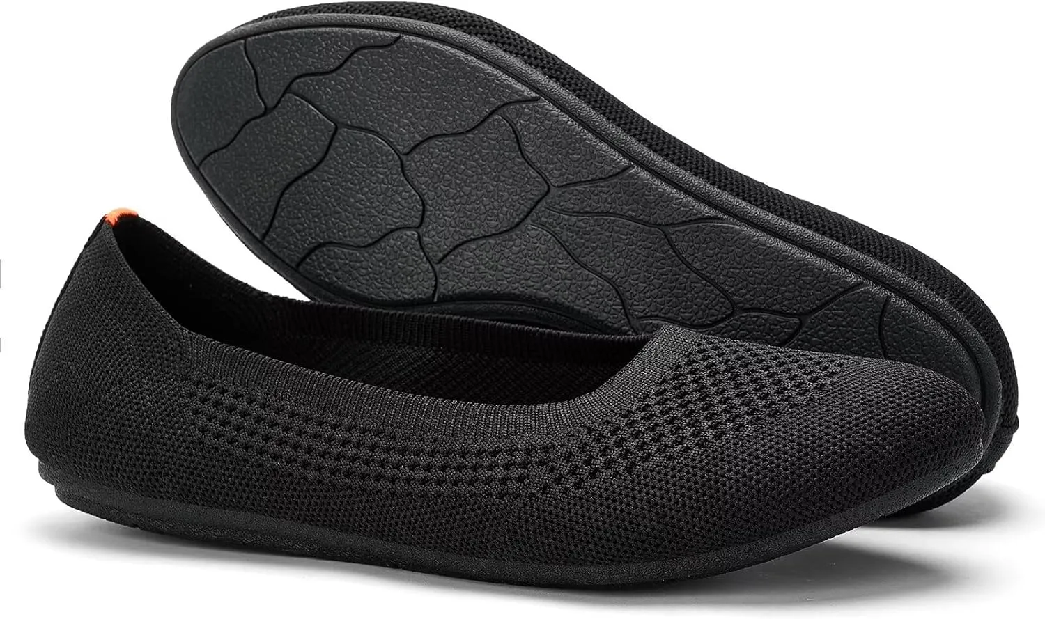 poemlady Women’s Ballet Flat Dress Knit Round Toe Slip On Ballerina Walking Shoes for Womam Casual Comfort Soft