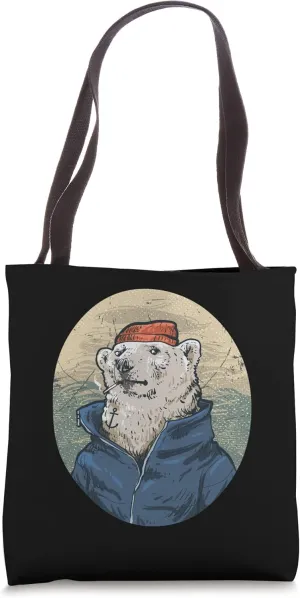 Polar Bear Sailor Boating Lover Sailor Seafarer Seaman Tote Bag
