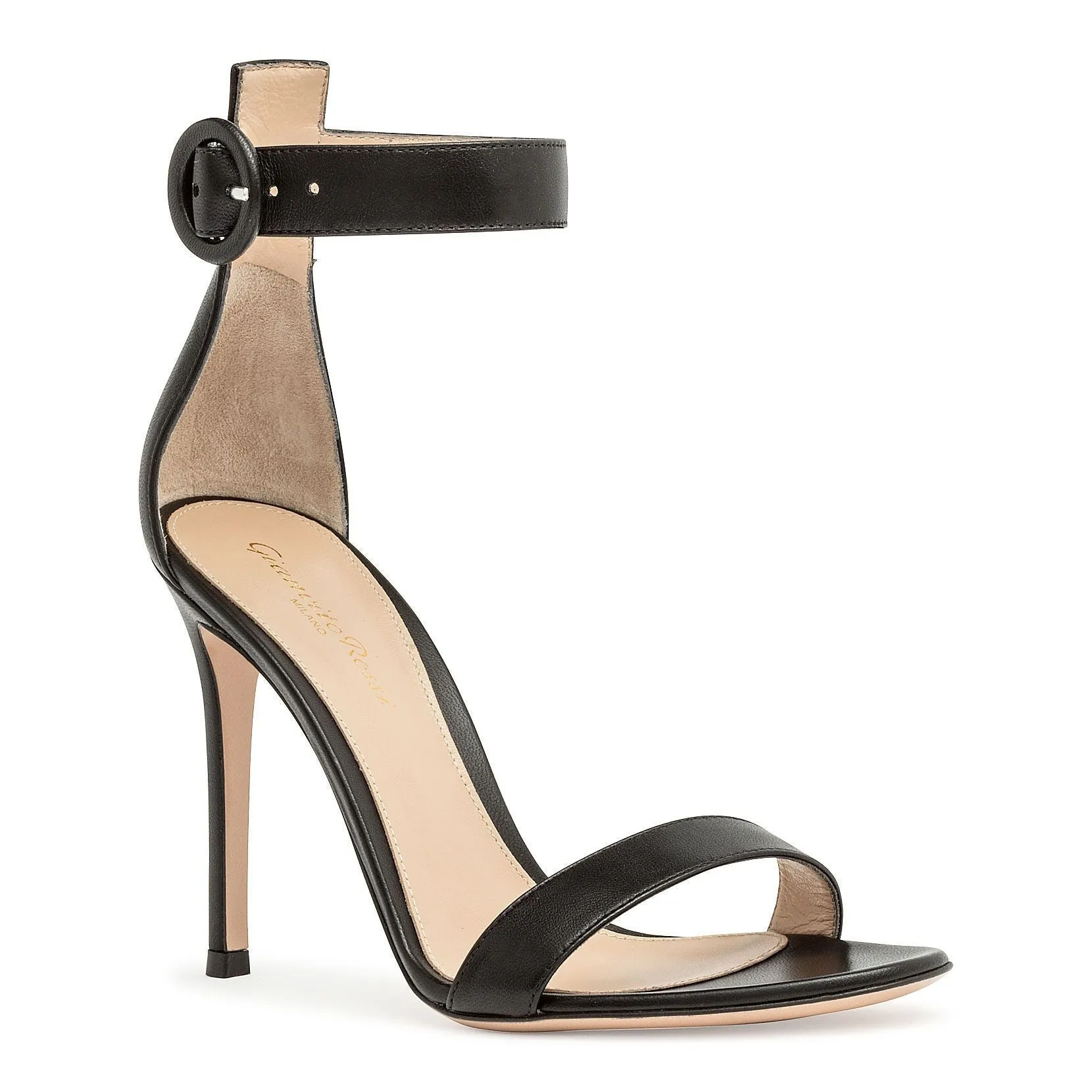 Portofino 105 black leather sandal