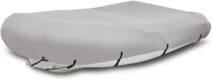 Pyle Inflatable Boat Cover - 9.5’ to 10.5’ ft. Armor Shield Protective Storage - Waterproof 600 Denier Canvas and Weather Resistant (PCVFLT14) , Gray