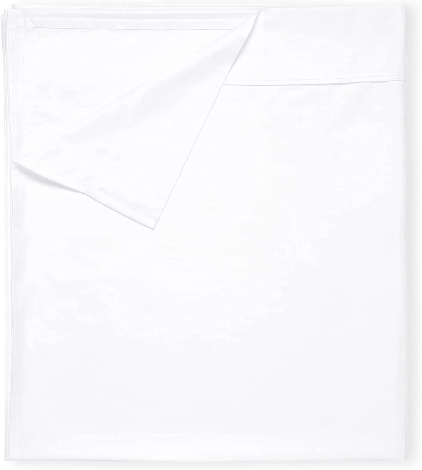 Queen Size Flat Sheet, Soft 400 Thread Count 100% Cotton Sheet Sateen, Cooling Bed Sheets, White Flat Sheet, Queen Sheets, Top Sheets, Single Queen Flat Sheet Only (Bright White)