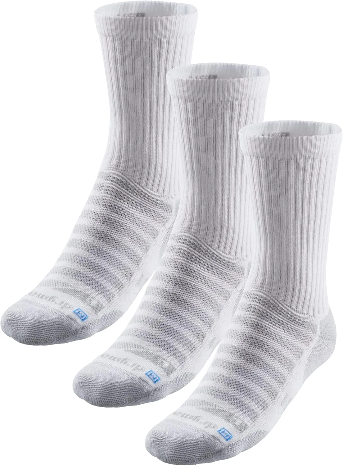 R-Gear Drymax Crew Running Socks For Men and Women, Light Cushion | Breathable, Moisture Control & Anti Blister | 3 Pack