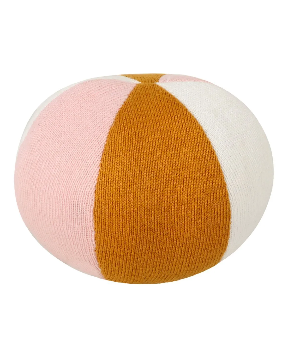 Rattle Pink Rolley- Multicolor Cotton Knitted Stuffed Soft Toy for Babies / Kids