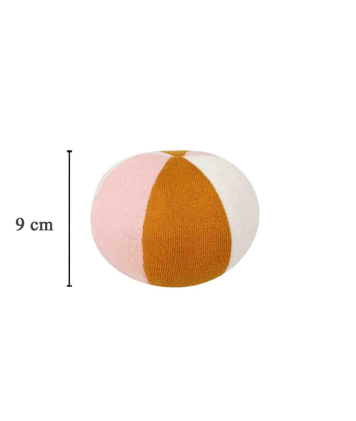 Rattle Pink Rolley- Multicolor Cotton Knitted Stuffed Soft Toy for Babies / Kids