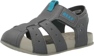 REEF Kids' Water Beachy Fisherman Sandal, Water Friendly, Adjustable Velcro Strap, Closed Toe