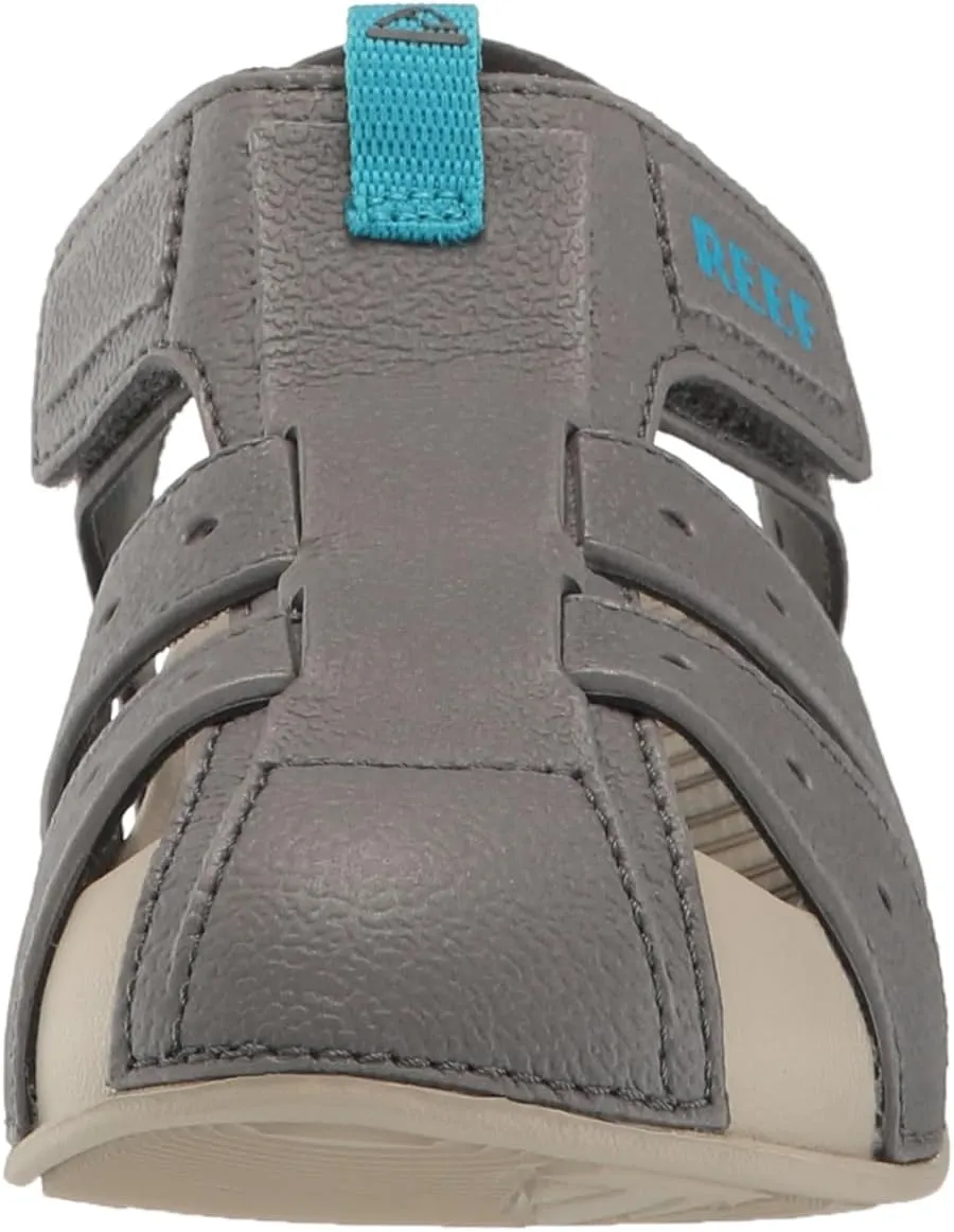 REEF Kids' Water Beachy Fisherman Sandal, Water Friendly, Adjustable Velcro Strap, Closed Toe