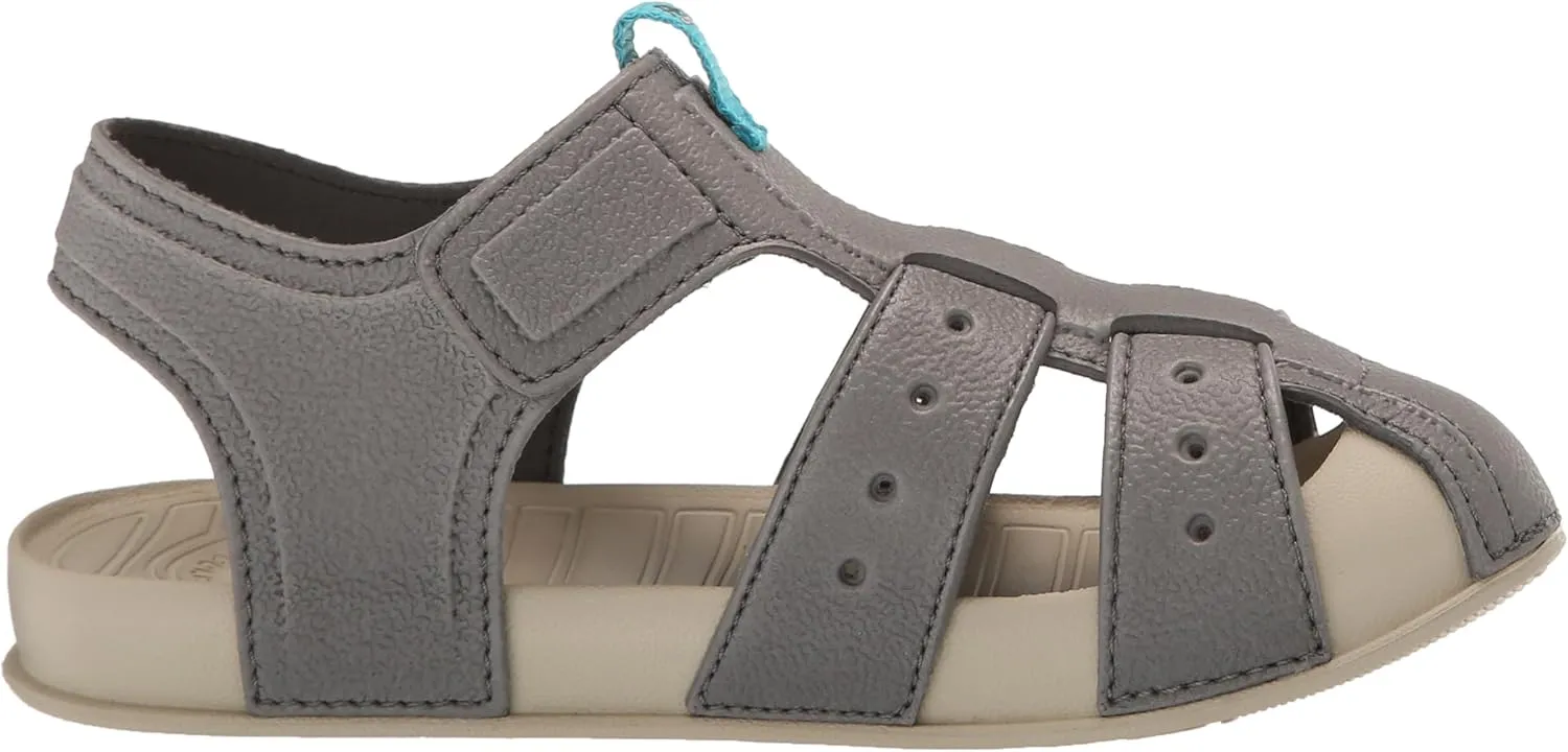 REEF Kids' Water Beachy Fisherman Sandal, Water Friendly, Adjustable Velcro Strap, Closed Toe