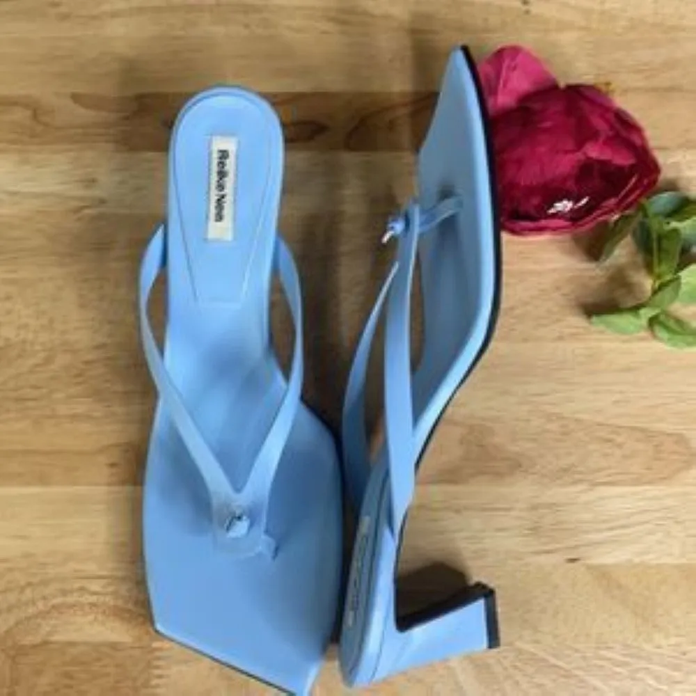 Reike Nen Blue Leather Sandal Heels-40