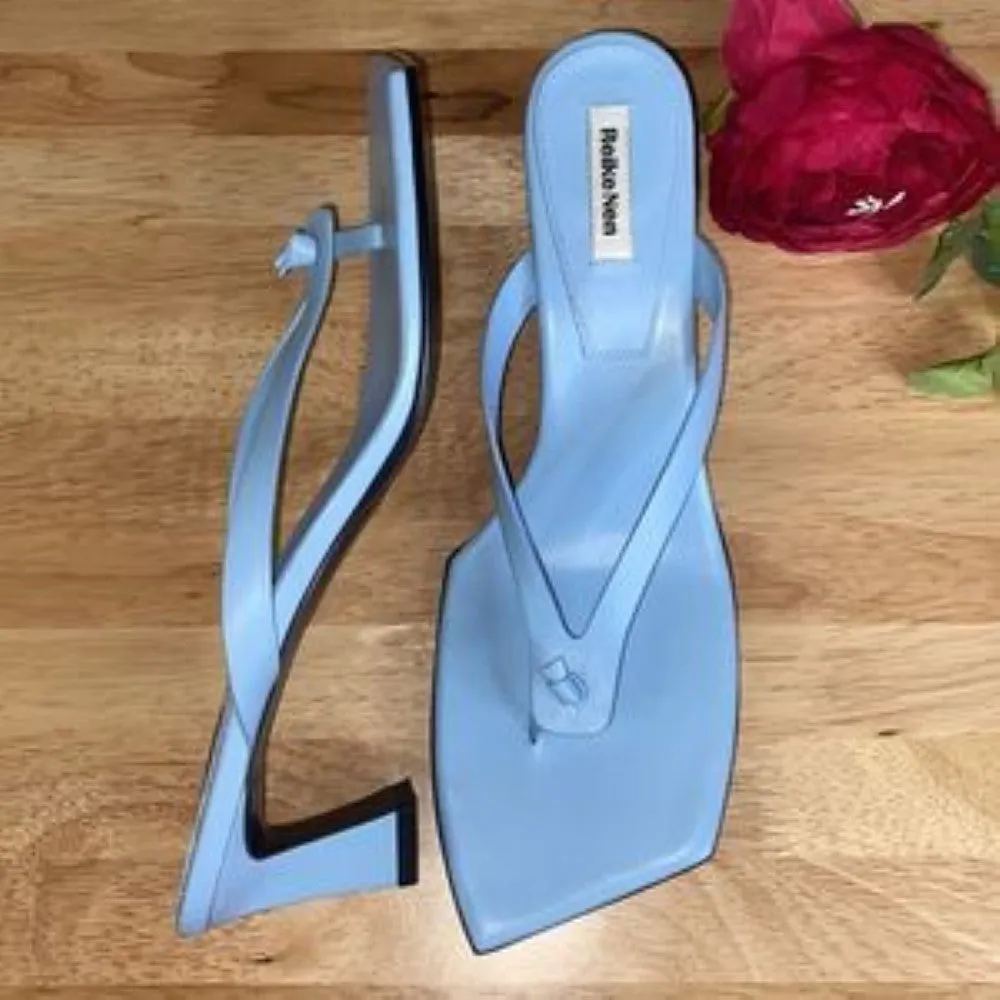 Reike Nen Blue Leather Sandal Heels-40