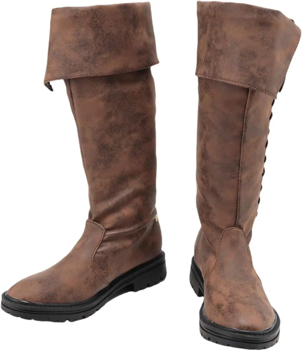 Retro Medieval Viking Pirate Cosplay Shoes Renaissance Victorian Black Knight Boots Halloween Warrior Boots