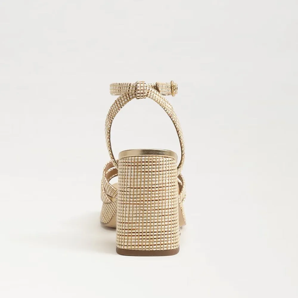 Sam Edelman Reese Platform Heel Sandal - SAND DUNE RAFFIA