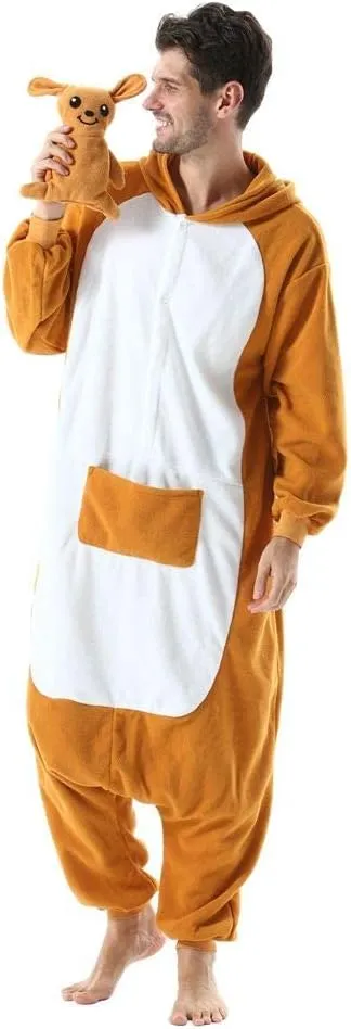 SAMGU Adult Onesie Animal Halloween Cosplay Costume One Piece Pajamas for Women and Men