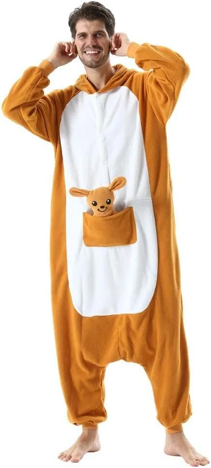 SAMGU Adult Onesie Animal Halloween Cosplay Costume One Piece Pajamas for Women and Men