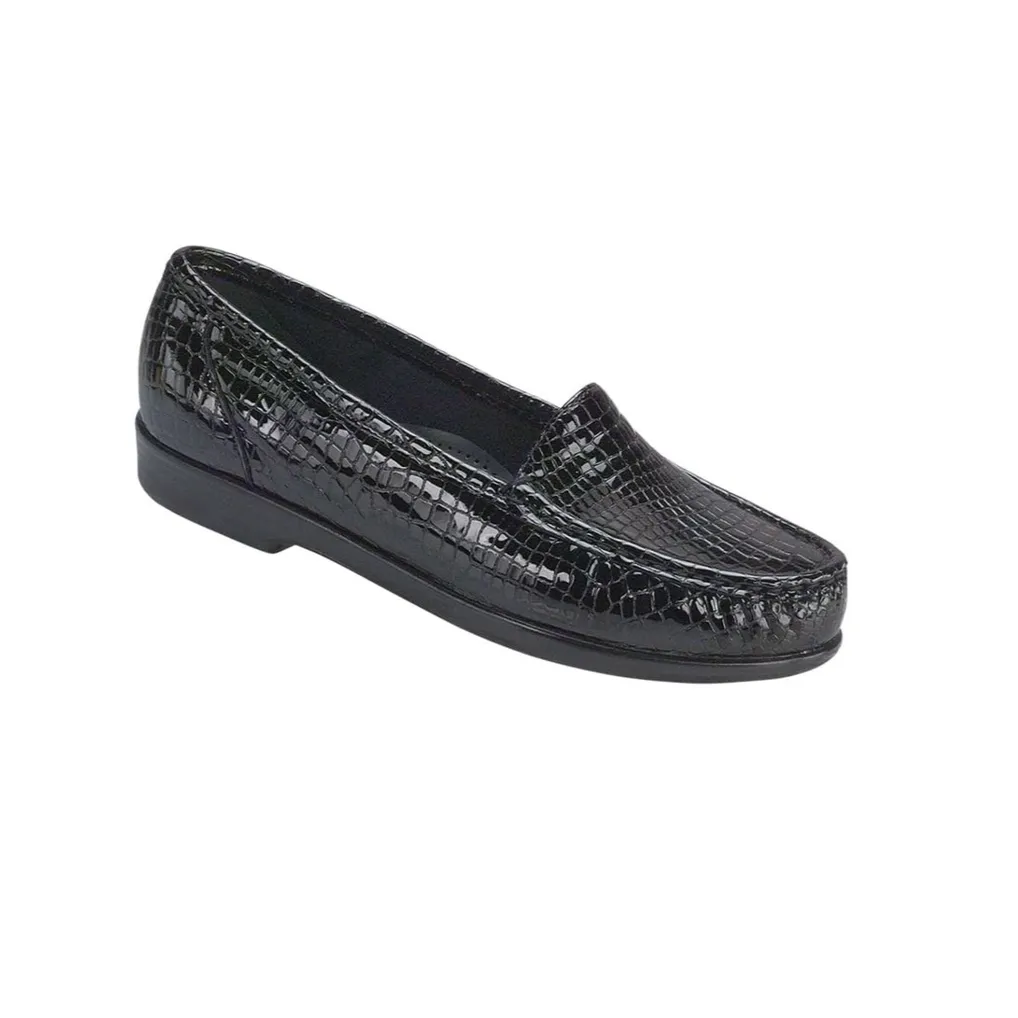 SAS Women's Simplify Slip On Loafer Black Croc