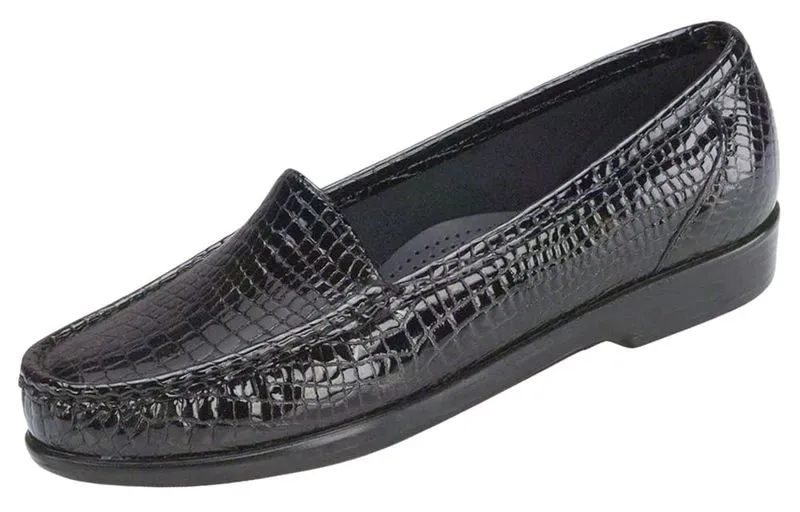 SAS Women's Simplify Slip On Loafer Black Croc