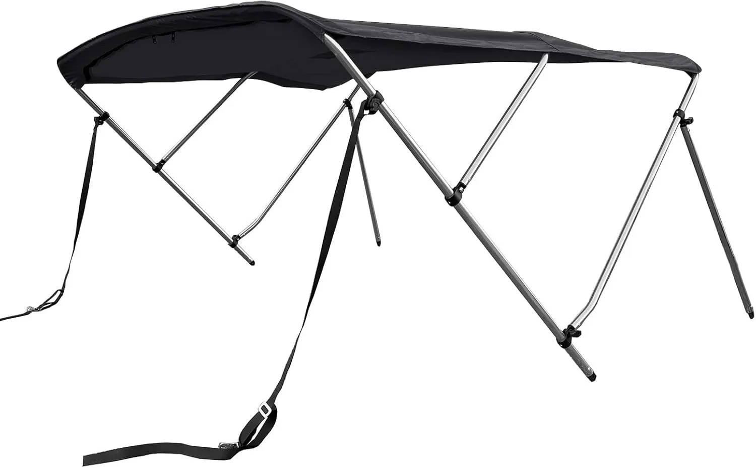 SavvyCraft 3 Bow Bimini Top Cover for Boat 6ft Long, Aluminum Frame with Storage Boot, Rear Support Poles Mounting Hardwares Included, 72" Long 36" 46" 54" 3 Height Options