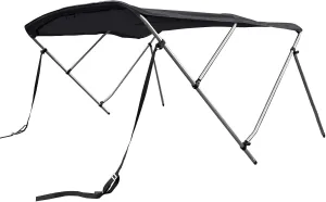 SavvyCraft 3 Bow Bimini Top Cover for Boat 6ft Long, Aluminum Frame with Storage Boot, Rear Support Poles Mounting Hardwares Included, 72" Long 36" 46" 54" 3 Height Options